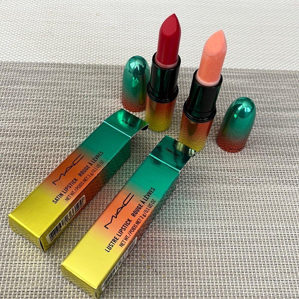 BNIB MAC Wash & Dry lipstick bundle: Steam Heat & Tumble Dry